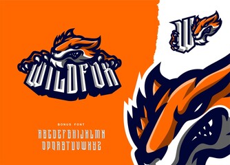 illustration vector graphic of Wild Fox mascot logo perfect for sport and e-sport team