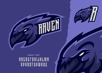 illustration vector graphic of Raven mascot logo perfect for sport and e-sport team