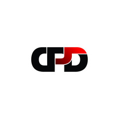 DPD letter monogram logo design vector
