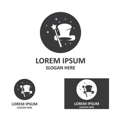 Wand Magic hat Creative icon vector design template