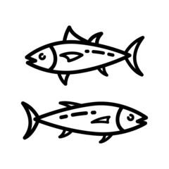 Tuna outline vector icon