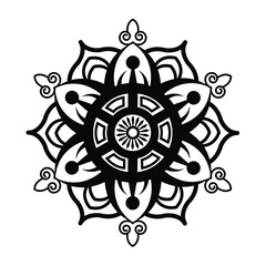 mandala illustration of a decorative ornament, Round ornament mandala, Oriental pattern, vector illustration. Islam, Arabic, Indian, Turkish, Pakistan, mandala coloring book