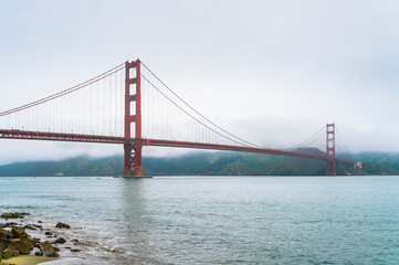 The Golden Gate bridge in the morning, San Francisco, California.