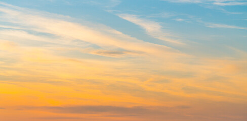 Naklejka na ściany i meble sunset sky with cloudy for background.
