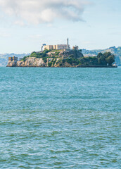 Alcatraz Island  at sunny day,  san francisco,California,usa.