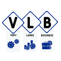 VLB - Very Large Business acronym. business concept background.  vector illustration concept with keywords and icons. lettering illustration with icons for web banner, flyer, landing pag