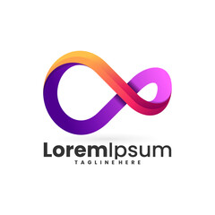 infinite meta logo with colorful style