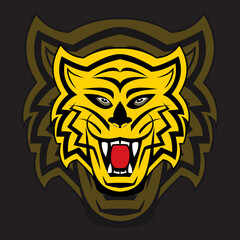 Tiger animal head logo design