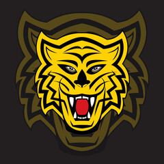 Tiger animal head logo design