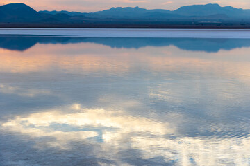 Clouds above the salt lake