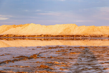 Salt hill in the salt lake