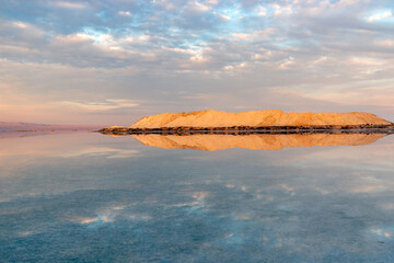 Salt hill in the salt lake