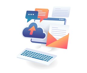 Upload email data to cloud server