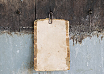 The old wooden walls and The paper notes old vintage background space for the input text.
