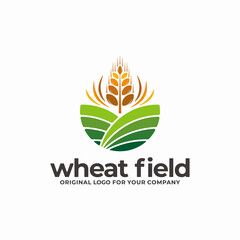 Wheat field logo design concept for your company