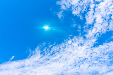 Naklejka na ściany i meble Background material of the sun, the refreshing blue sky and clouds_n_07