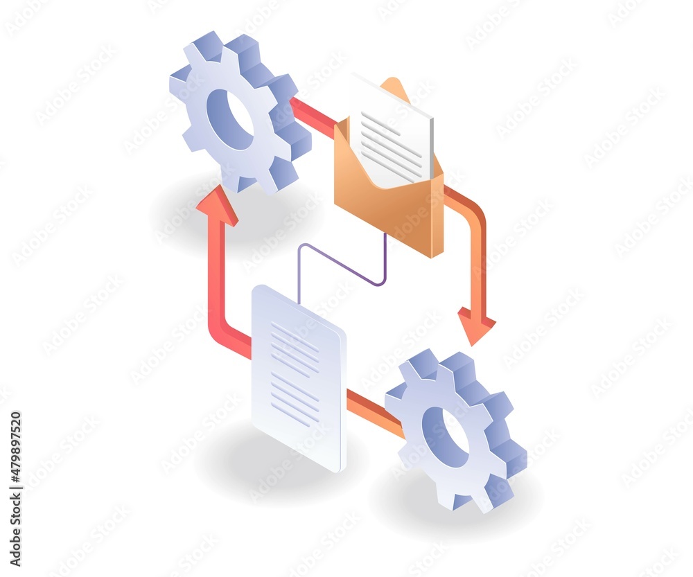 Poster process of sending and receiving data email