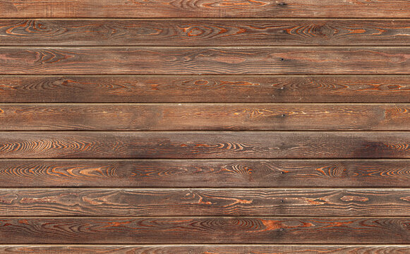 Background and texture of decorative old wood striped on the wall surface. seamless pettern from a wooden bar