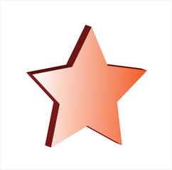 Orange gradient 3D star icon for your property picture