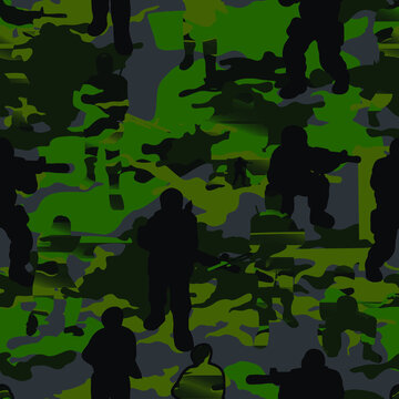 3dRose ht_157601_3 Green Camo Print-Army Uniform Camouflage