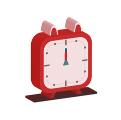 Vector icon of a red table clock with cat ears, best for ypur property decoration picture