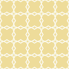 Seamless vector ornament in arabian style. Geometric abstract background. Yellow and white pattern for wallpapers and backgrounds