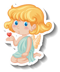 Little cupid girl cartoon character