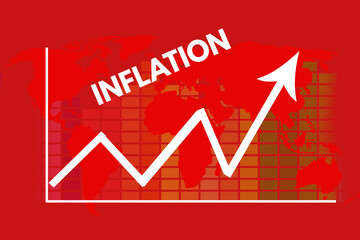 Inflation graph going up due to coronavirus pandemic.