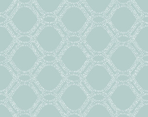 Seamless vector ornament. Modern dotted light blue and white background. Geometric modern pattern