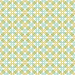 Geometric abstract vector octagonal green and golden background. Geometric abstract colored ornament. Seamless modern pattern