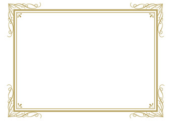 Elegant vintage ornamental frame (gold)