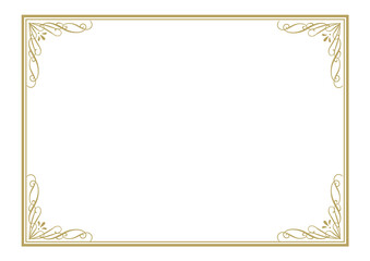 Elegant vintage ornamental frame (gold)	