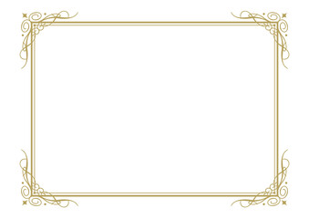 Elegant vintage ornamental frame (gold)	