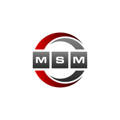 MSM Letter Initial Logo Design Template Vector Illustration