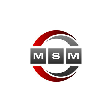 MSM Letter Initial Logo Design Template Vector Illustration