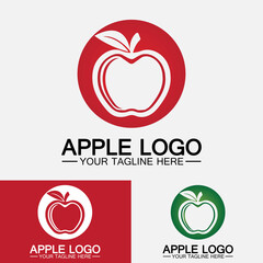 Apple logo. fruit healthy food design.Apple logo design inspiration vector template