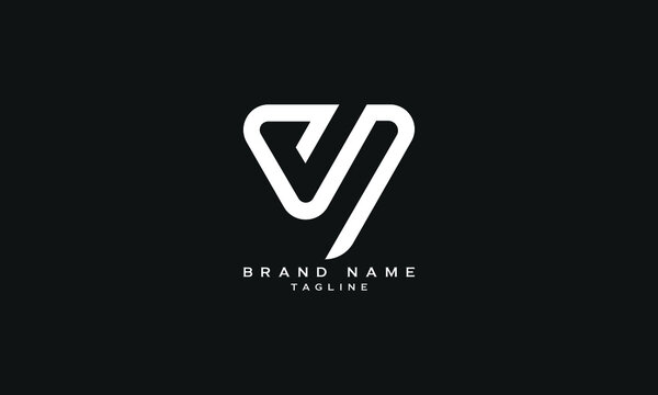 VDN, JVN, VN, NV, Abstract initial monogram letter alphabet logo design