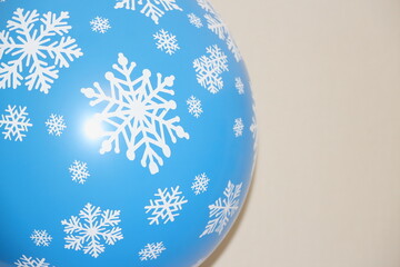 christmas ball with snowflakes