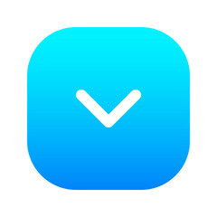 Illustration vector graphic icon of Down Arrow 1. Gradient Style Icon. Vector illustration isolated on white background. Perfect for website or application design.