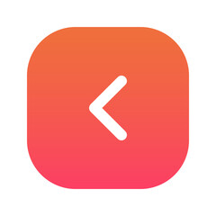 Illustration vector graphic icon of Left Arrow 1. Gradient Style Icon. Vector illustration isolated on white background. Perfect for website or application design.