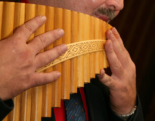 person playing the flute