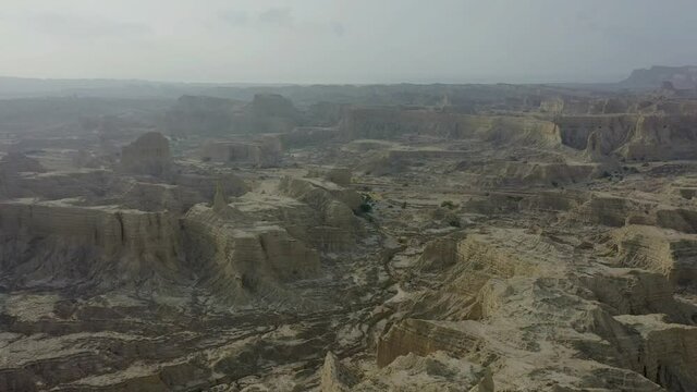 Aerial View Of Epic Arid Mountain Landscape Of Hingol National Park In Balochistan