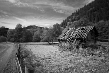 Abandoned house on Ukrainian Carpatian