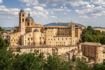Fototapeta na wymiar The Ducal Palace of Urbino, an important Renaissance building listed as UNESCO World Heritage Site, Marche, Italy
