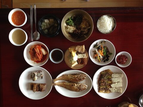 안동 한정식, 헛제사밥 한상, 한국 전통 식사 한상, 보리굴비, 비빔밥 / Andong Korean table d'hote, Heotjesa rice table, Korean traditional table d'hote 