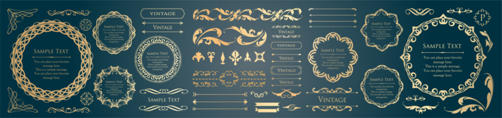 バレンタインデーのフレームデザイン。豪華でエレガントな装飾。アンティーク。ビンテージ。ゴージャス。エレガンス。