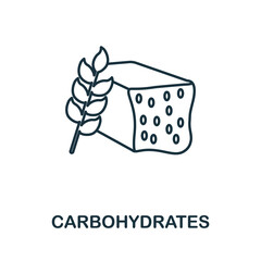 Carbohydrates icon. Monochrome sign from diet collection. Creative Carbohydrates icon illustration for web design, infographics and more