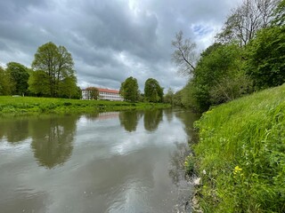 Fluss Werra in Meiningen / Thüringen