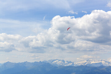 A beautiful view of Kronplatz (Plan de Corones) with mountain range in background