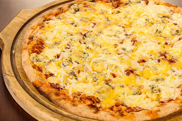 Italian traditional Pizza four cheeses